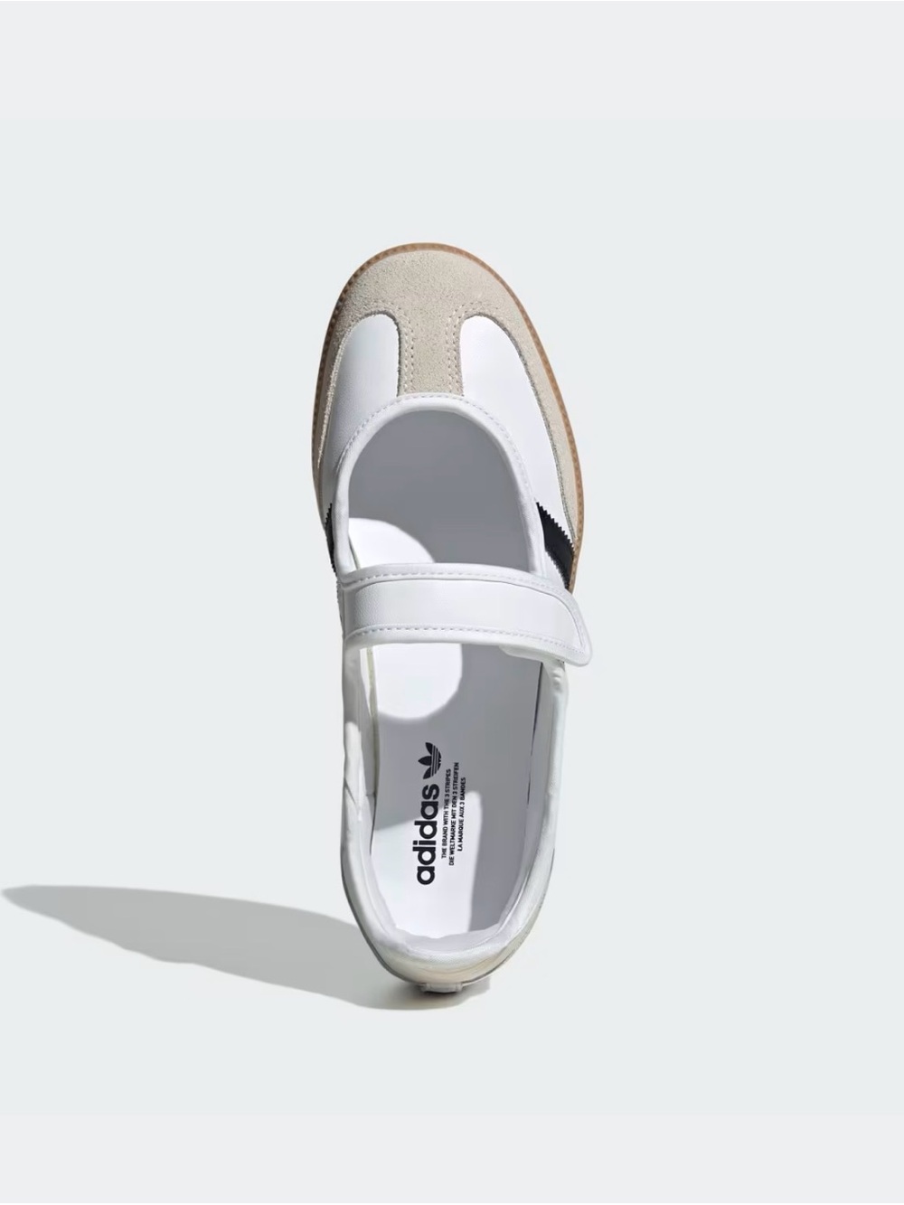 Adidas Women Samba Jane Shoes Sneaker in White, Black & Tan - Picture 2 of 7